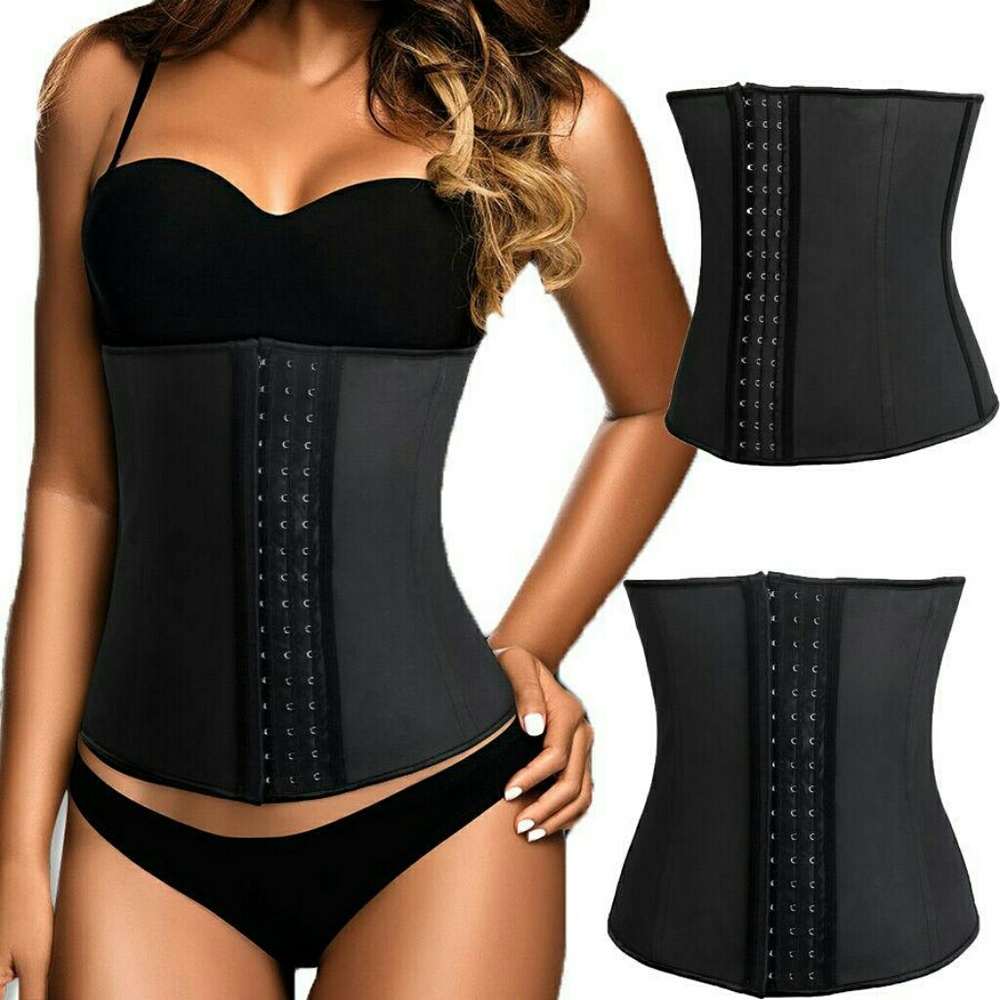 9 steel boning latex waist trainer